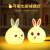 Cute Children's Cute Rabbit Colorful Silicone Light Pat Touch Color LED Atmosphere Rabbit Nightlight