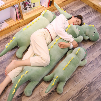 New Dinosaur Long Pillow Plush Toy Cute and Soft Dinosaur Doll Sleeping Comfort Long Pillow Customization