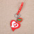 Factory Direct Sales Currently Available Creative Cartoon Key Button Couple's Peach Heart Handbag Pendant Gift Wholesale