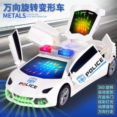 New Electric Stunt Deformation Police Car Boy Toy Racing Car Car Light Music Kids