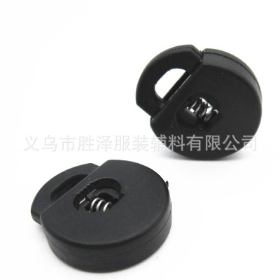 Factory Direct Plastic Flat Spherical Spring Buckle Nylon Mine Rope Buckle Flat round Spring Rope Buckle