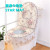  Lace Toilet Mat Three-Piece Set Home Versatile Seat Cover Zipper Seat Washer Winter U-Shaped Toilet Seat Cover