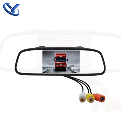 Factory Direct Sales Car 4.3-Inch Rearview Mirror HD Display Universal 12-Volt LCD Screen Reversing Image