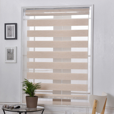 Punching-Free Simple Imitation Linen Shading Blinds Office Curtain Engineering Roller Curtain Bathroom Kitchen Soft Gauze Curtain