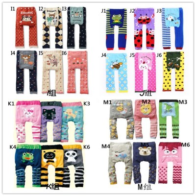 Babb Cartoon Spring and Autumn Knitted Stretch Bottom-Enlarged Pants Boys and Girls Leggings Children Pants
