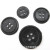 Spot Supply Weigh by Half Kilogram English Lettering Button 2.0cm Plastic Lettering Button round Black Buttons