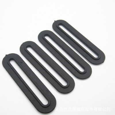 Factory Direct Sales 5cm Sewing Mouth-Shaped Buckle Plastic Black Sewing Square Buckle Square Ring Stitching Plastic Buckle