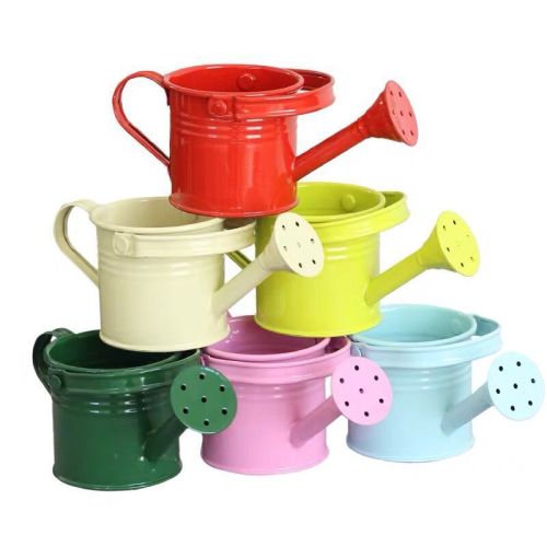 Peicheng Craft Factory Direct Sales Creative Best-Seller Candy Color Mini Kettle Home Succulent Plant Flowerpot Decoration