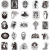 50 New Black and White Punk Style Gothic Graffiti Stickers Waterproof Trolley Case Notebook Skateboard Sticker Stickers