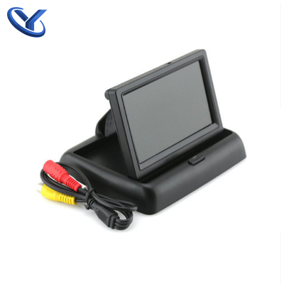 Factory Direct Sales Flip Display 4.3-Inch LCD Folding Vehicle Display Screen Shockproof HD Shocking Price