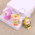 Children Doll Doll Factory Direct Sales Cartoon 3D Soft Rubber Frog Prince Keychain with Light Schoolbag Pendant