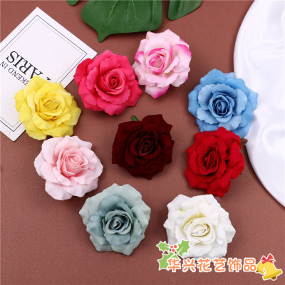 Artificial Rose Flower Clothing Ornament Accessories Handmade DIY Jewelry Accessories Headband Hat Decorative Fake Flower