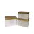 High-End Golden Stitching Rectangular Three-Piece Gift Box Tiandigai Gift Box Flower Box Valentine's Day Gift Box