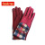 Winter Women's Gloves Wholesale Simple Plaid Finger Gloves Cycling Warm Gloves Fingertip Touch Screen