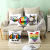 Gm054 Peach Skin Fabric Pillow Cover Rainbow Love Pattern Nordic Sofa Cushion Cover Amazon Hot Home