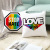 Gm054 Peach Skin Fabric Pillow Cover Rainbow Love Pattern Nordic Sofa Cushion Cover Amazon Hot Home