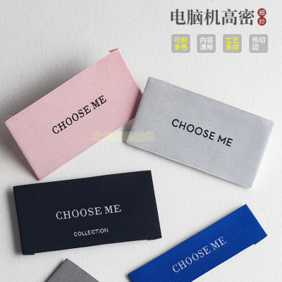 Apparel Woven Label Customized High-End Collar Lable Customized Shipping Mark Customized Spot Cloth Labels Clothes Woven Label Main Label Size Label