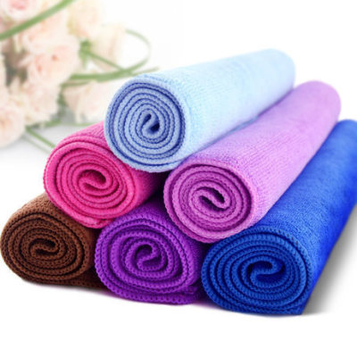 Warp Knitted Polyester Brocade Microfiber Towel Hair Drying Towel Car Cleaning Cloth Beauty Towel Absorbent Cloth Scouring Pad