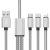 Metal Spring Three-in-One Data Cable Metal One Drag Three Three-in-One Data Cable
