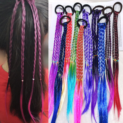Korean Foreign Trade Girl Princess Stylish Girl Wig with Braid Hair Band Children's Modeling Baby Girl Little Girl Head Accessories