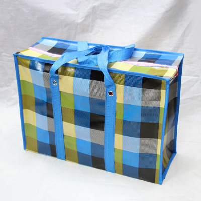 Foreign Trade Specially Provides Extra Thick Large Plaid Non-Woven Bag Color Printing Woven Bag Moving Storage Bag Pp Lamination Bags Pp Woven Bag
