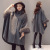 Dolman Sleeve Tarpaulin Woolen Coat Women's Mid-Length Autumn/Winter 2020 Korean Style Shawl A- line Woolen Overcoat