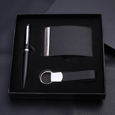 Direct Sales Name Card Holder Set Ballpoint Pen Enterprise Annual Meeting Business Activities Gift Keychain Gift Set
