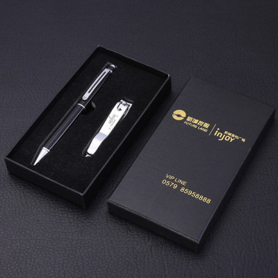Signature Pen Nail Clippers Gift Set Stationery Advertising Promotion Insurance Customized Nail Clippers Set Wholesale