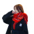 Korean New Cashmere Button Women's Cloak Shawl Korean Autumn and Winter Dual-Use Tassel Plaid Scarf Scarf Scarf