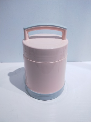 T07-8868 Portable Insulated Barrel Plastic Stainless Steel Double-Layer Insulated Barrel Lunch Box Super Long Heat Preservation Bucket