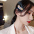 2020 New Korean Internet Celebrity Feather Rhinestone Back Head Side Clip Elegant Hair Clip Simple Style Hair Clip Headdress