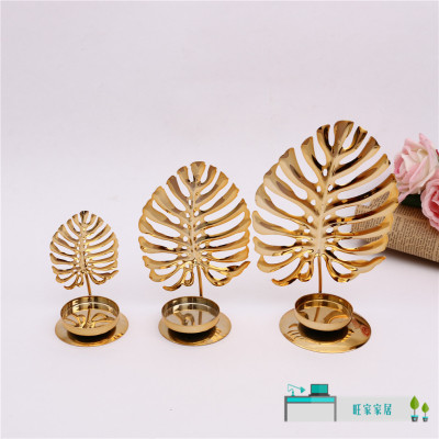 Home Table Decorative Ornaments Light Luxury Golden Aromatherapy Candle Holder Banquet Dinner Party Decorative Crafts