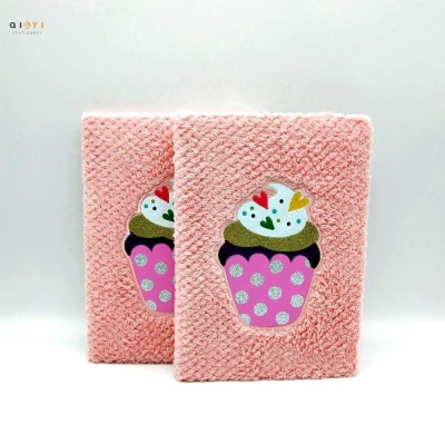 Plush Pop Style Ice Cream Super Soft Pink Notebook