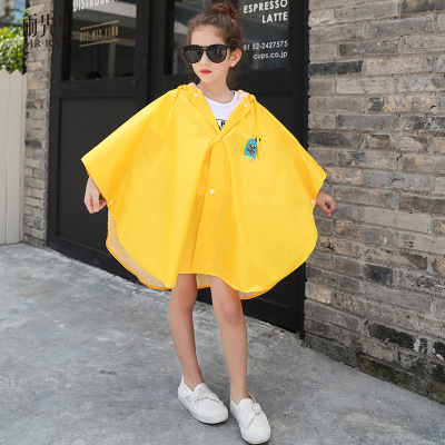 Mr. Yu Fashion Children's Polyester Environmental Protection Children's Raincoat Cute One-Piece Cape Student Raincoat Yuyi