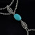 New European and American Fashion Hollowed-out Carved Turquoise Finger Bracelet
