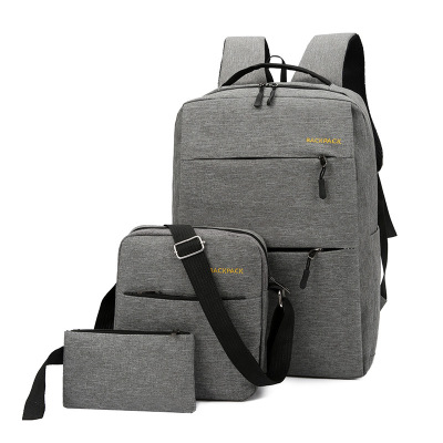 Cross-Border Supply Xiaomi Backpack Men and Women Notebook Backpack City Leisure Bag Three-Piece Computer Bag Customization