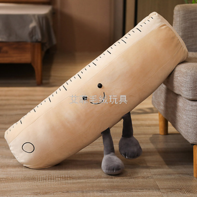 Creative Pillow Measuring Ruler Pillow Long Stationery Pillow Gift Plush Toy