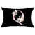 GM134 Black Crown Letters Lumbar Cushion Cover Custom Peach Skin Fabric Sofa Waist Cushion Cover Car Throw Pillowcase