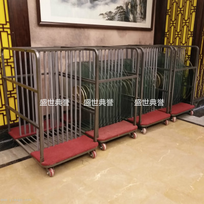 Suzhou Star Hotel Glass Turntable Stroller Hotel Banquet Hall Turntable Storage Car Service Car Glass Trolley