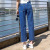 The Jeans Female Loose Autumn and Winter New Korean Version of the High Waist Velvet Padded Thin All-Matching Straight-Leg Ankle-Length Pants