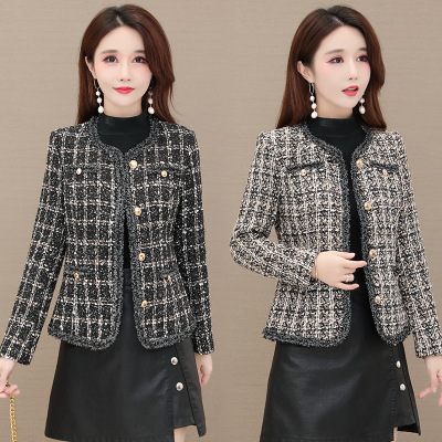 Houndstooth Coat Female All-Matching Net Red Autumn Clothing 2020 nian New Korean Fashion Temperament Small Size Short Coat