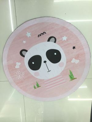 Non-Woven Fabric Printed Mat round Cartoon Cute Style Stain Resistant No Fading No Pilling Various Sizes