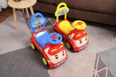 Children's Hand-Pushed Twist Car 1-3 Years Old Baby Skating Scooter with Music Mute Wheel Four-Wheel Walker