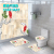 STAR MAT Animal Series Four-Piece Mat Shower Curtain Waterproof Three-Piece Mat Bathroom Curtain