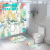 STAR MAT Animal Series Four-Piece Mat Shower Curtain Waterproof Three-Piece Mat Bathroom Curtain