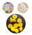 Yellow Flocking Flower Core Sunflower Bud Plastic Artificial Flower Cloth Chrysanthemum Daisy Artificial Flower Core