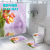 STAR MAT Animal Series Four-Piece Mat Shower Curtain Waterproof Three-Piece Mat Bathroom Curtain