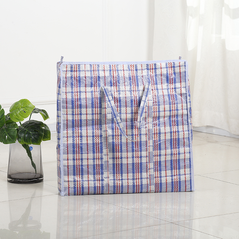 95克单面胶格子编织袋无纺布袋蛇皮袋打包袋行李袋搬家袋垃圾袋