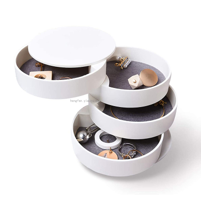 New Rotating Jewelry Box Earrings Necklace Storage Box