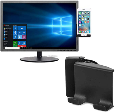 Cell Phone Stand for Computer Monitor Mount,Fixed Clip on Flat and Slim Monitor or Laptop Monitor